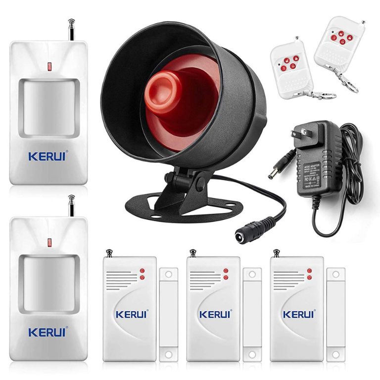 Standalone Security Alarm System Kit,Wireless Loud Indoor/Outdoor Weatherproof Siren Horn with Remote Control