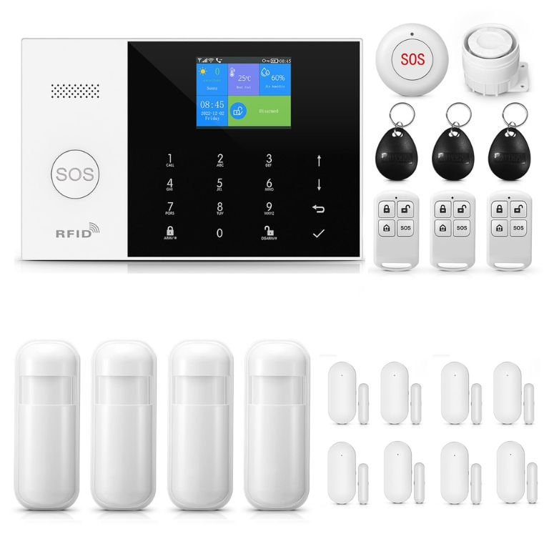 Alarm System, WiFi+GSM Alarm Kit with Alarm APP Phone, Door/Window Sensor, Remote Control 