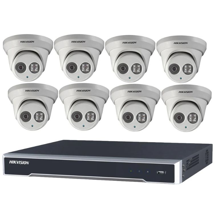 8 CAMERA 4MP TURRET IP SYSTEM WITH 30M NIGHT VISION, NVR